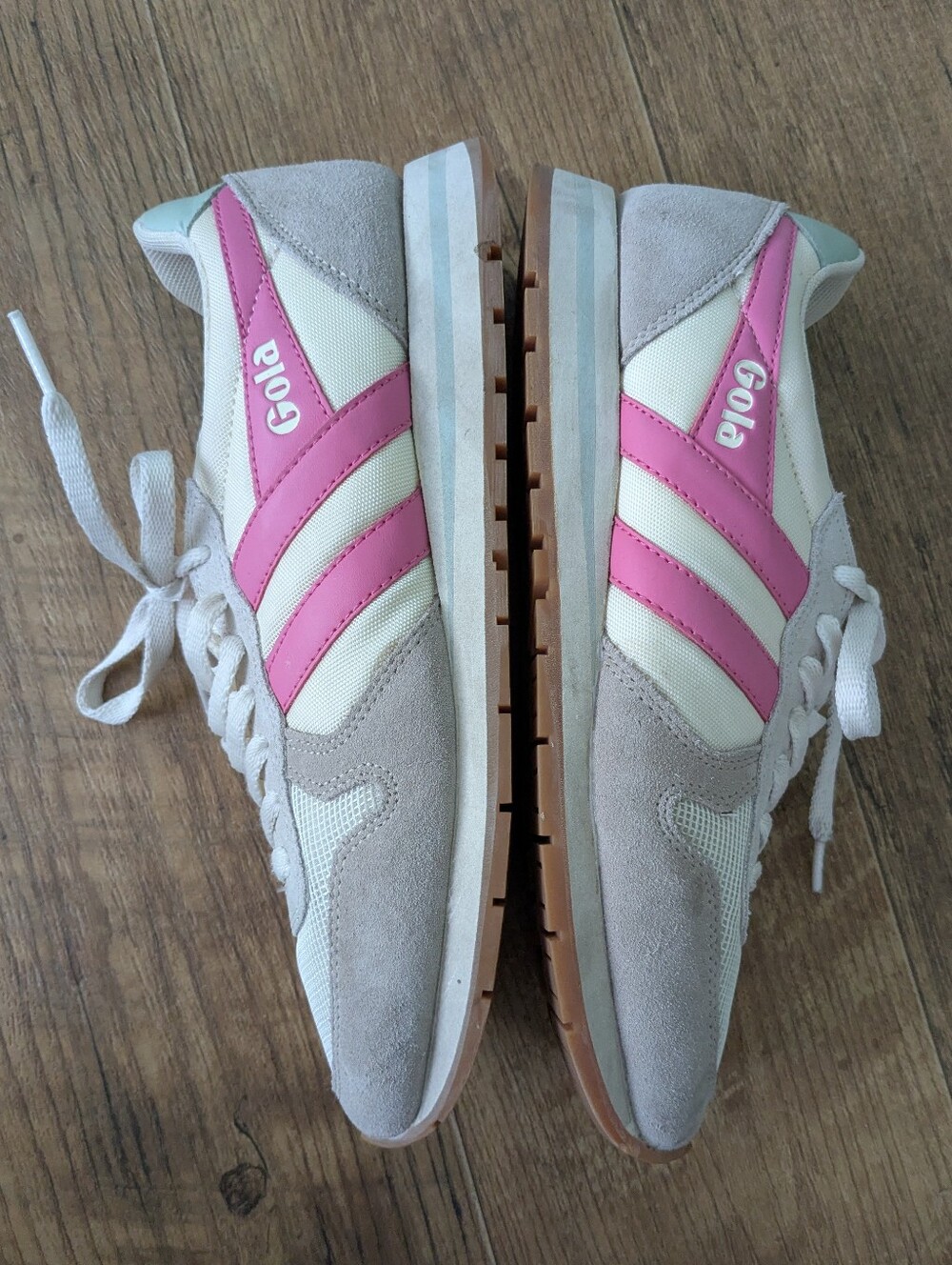 Gola Daytona Women's Sneakers Pink Cream Blue Grey Size 9 - Picture 8 of 9